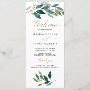 Programme de mariage Garden Greens - Programme de 