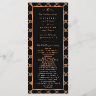 Programme de mariage Géométrique Art Déco Gatsby v