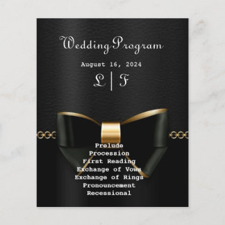 Programme de mariage Gold et Black Tuxedo