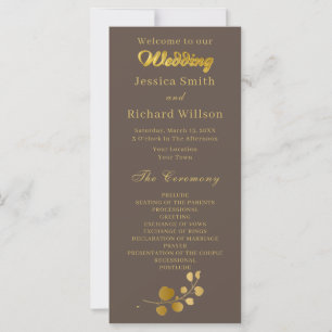 Programme de mariage Gold Eucalyptus