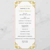 Programme de mariage Gold Flourish