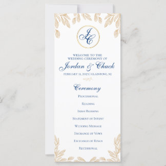 Programme de mariage Gold Leaf