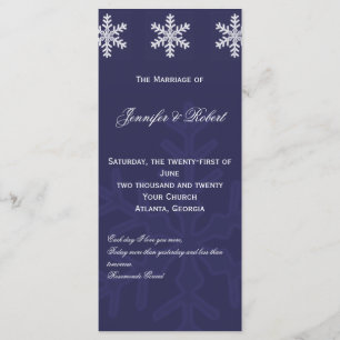 Programme de mariage hivernal de la Marine Blue Sn