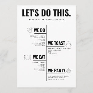 Programme de Mariage Let's Do This Timeline