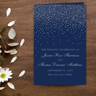 Programme de mariage Marine Blue & Glam Silver Con