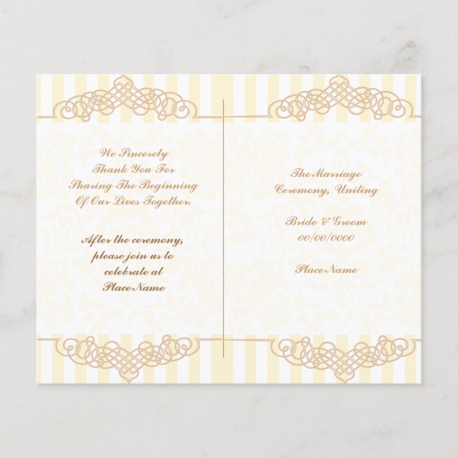 programme de mariage mignon (Devant)