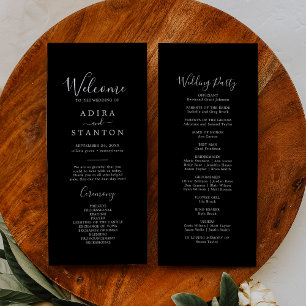 Programme de mariage minimal des coordonnées noire