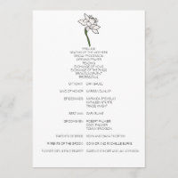 Programme de mariage minimaliste Narcissus