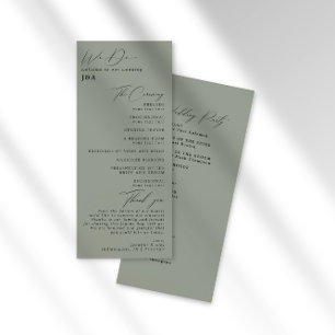 Programme de mariage minimaliste simple et écologi