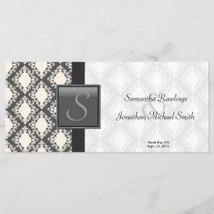 Programme de mariage - monogramme noir et blanc de