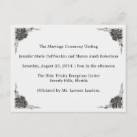 Programme de mariage, page 1 de 2.