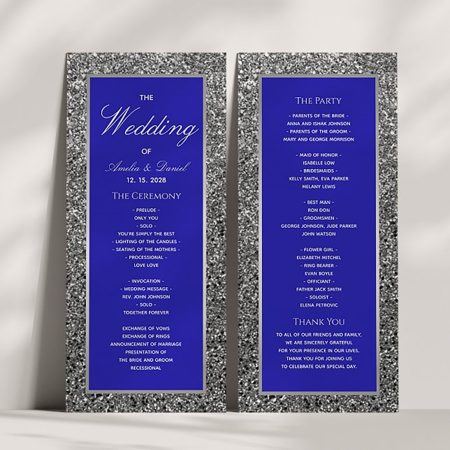 Programme de mariage Parties scintillant argent (Créateur téléchargé)