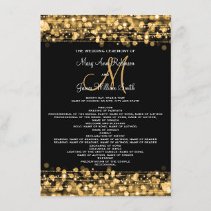 Programme de mariage Party Sparkles Or