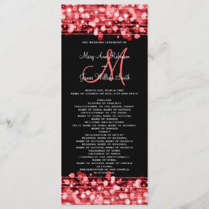 Programme de mariage Party Sparkles Rouge