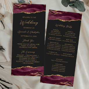 Programme de mariage pas cher Agate Bourgogne Or F