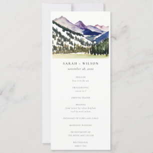 Programme de mariage paysager de la montagne de ne