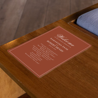 Programme de mariage personnalisé en écriture bour