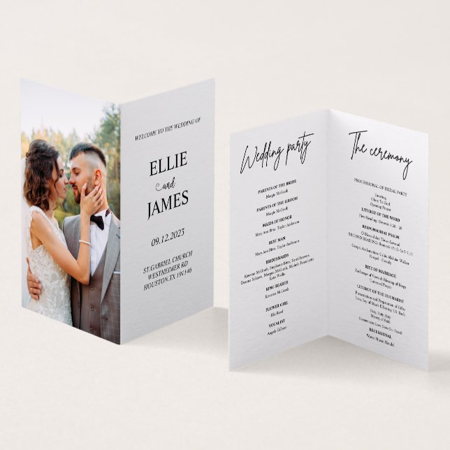Programme de mariage photo moderne (Inside and Outside)