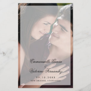 Programme de mariage photo moderne et élégant