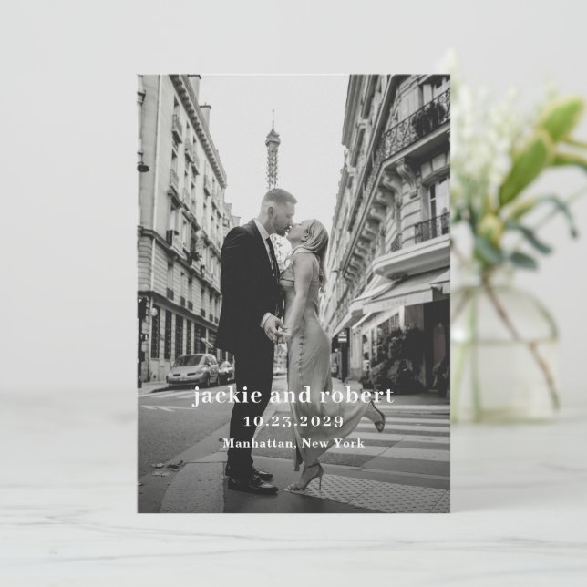 Programme de mariage photo moderne minimal (Debout devant)