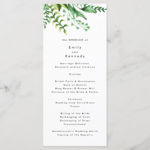 Programme de mariage Plante verdoyant