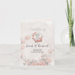 Programme de mariage plié blanc brillant Classic G