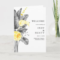 Programme de mariage plié tropical moderne