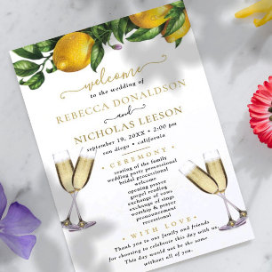 Programme de mariage pour la calligraphie élégante