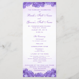 Programme de mariage Purple Hydrangeas