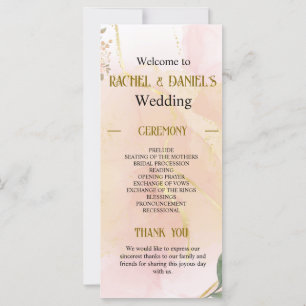Programme de mariage régence-rustique