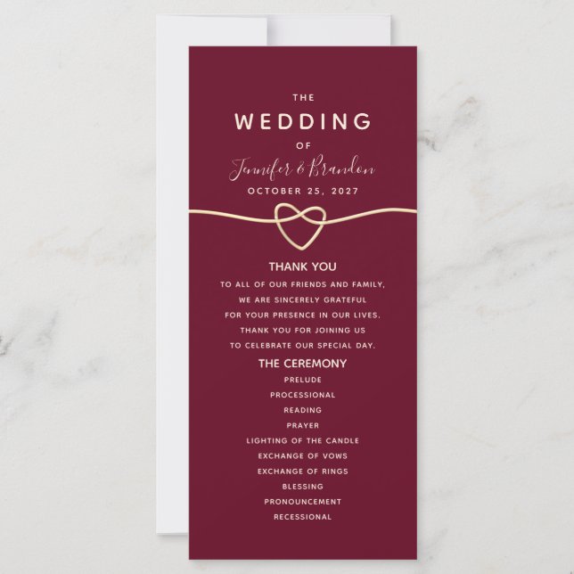 Programme de mariage romantique en Bourgogne (Devant)