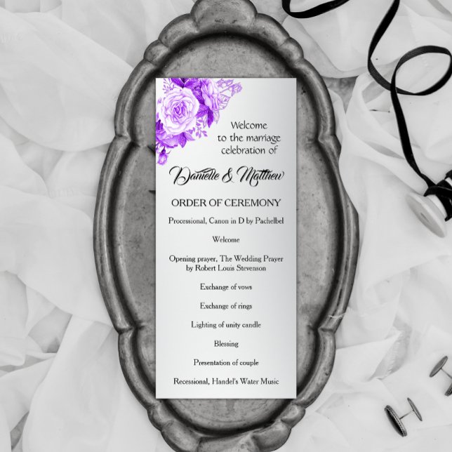 Programme de mariage Rose Enchanted Argent et Viol (Créateur téléchargé)