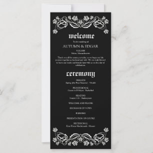 Programme de mariage Rose gothique