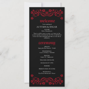 Programme de mariage Rose gothique
