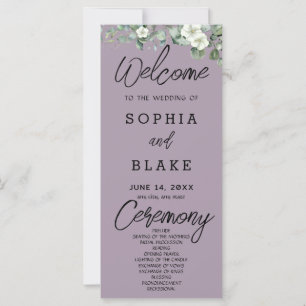 Programme de mariage Rose Quartz Fleurs Blanches V