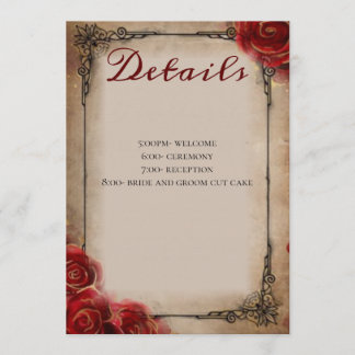Programme de mariage Rose rustique