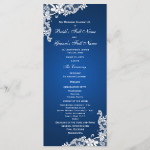 Programme de mariage saphir et dentelle