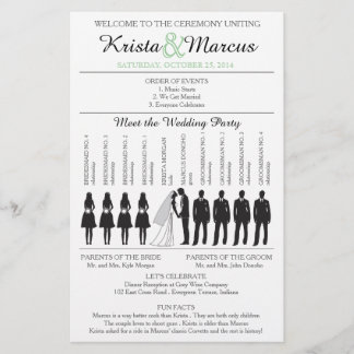 Programme de mariage Silhouettes simple Circulaire