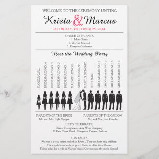 Programme de mariage Silhouettes simple Circulaire