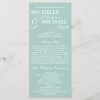 Programme de mariage simple et élégant