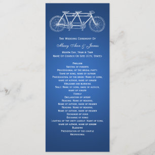 Programme de mariage simple Tandem Vélo Bleu