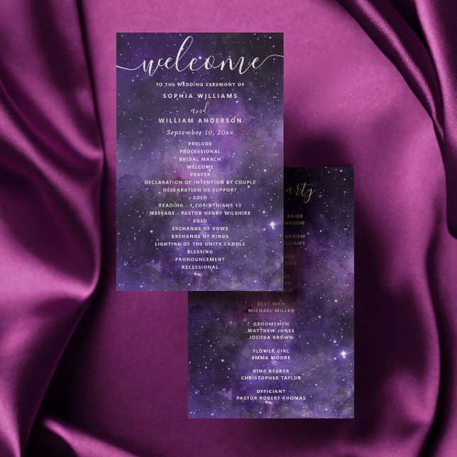 Programme de mariage spatial romantique | Galaxie  (Créateur téléchargé)