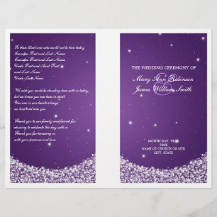 Programme de mariage Star Sparkle Purple