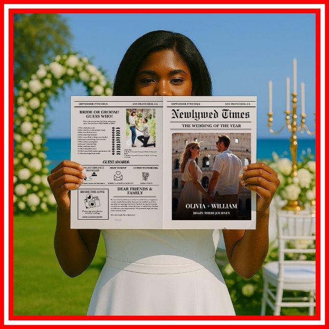 Programme de Mariage sur Journal Moderne Calendrie (Créateur téléchargé)