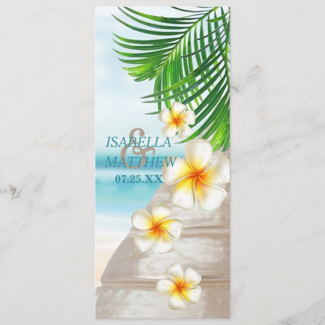 Programme de mariage sur la plage (Devant)