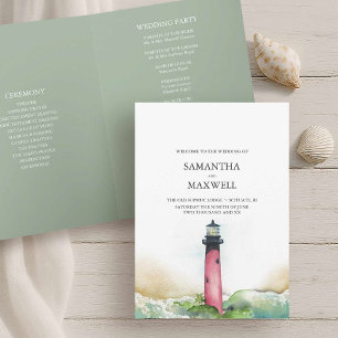 Programme de mariage sur la plage Phare Modèle