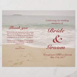 Programme de mariage sur la plage : Sandy Beach