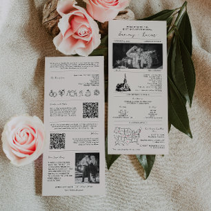 Programme de mariage sur le modèle d'un journal mo