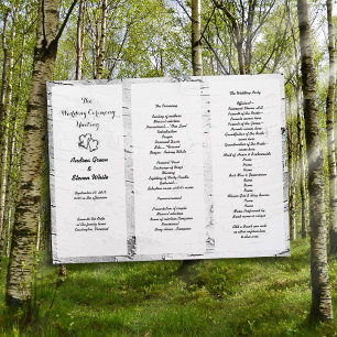 Programme de Mariage triplé de coeur sculpté de bo