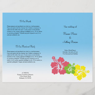 Programme de mariage tropical des hibiscus hawaïen